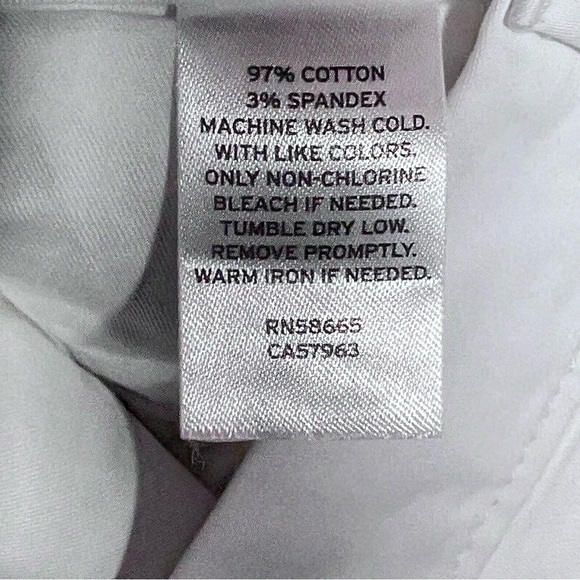 Open Edit Stretch Cotton Skinny Chino Shorts in White Men’s Size 38W - Picture 6 of 10